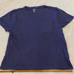 Women’s Blue Linen T-Shirt